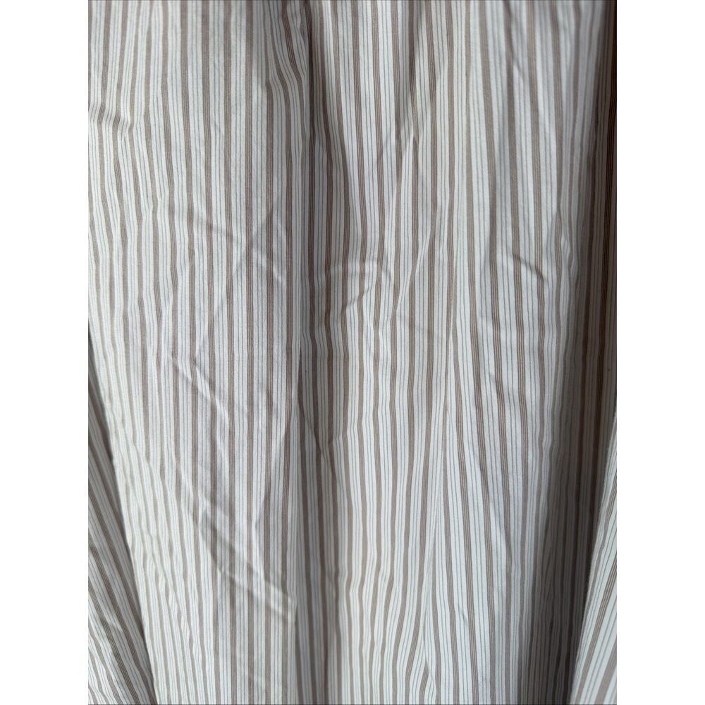 Charles Henry Women’s Ruched Striped Midi Dress Puff Sleeve Square Neck Size L - Picture 3 of 8